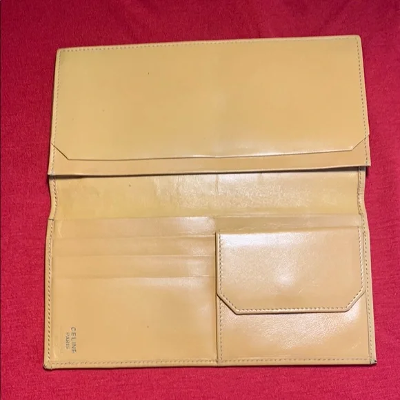 EUC Vintage Celine Brown and Tan Leather Wallet - Picture 2 of 12